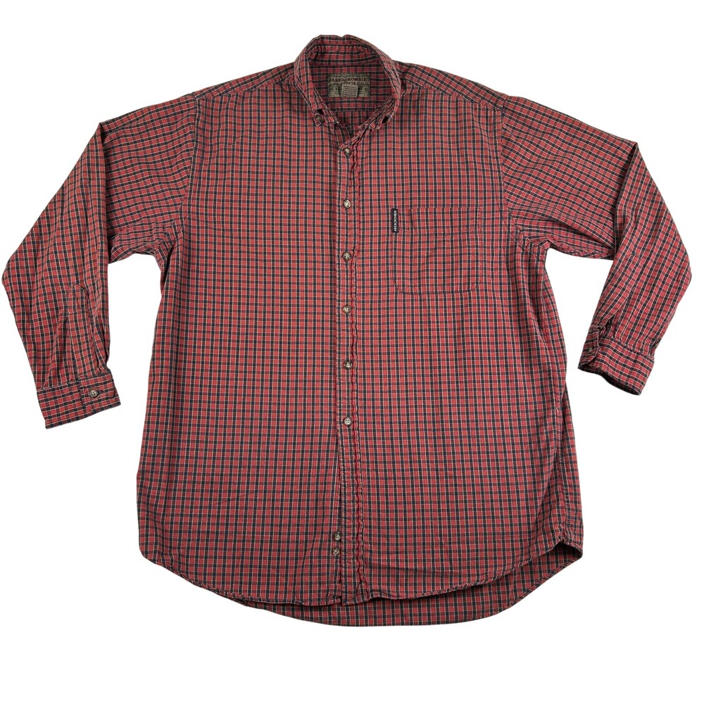 Vintage Abercrombie & Fitch Shirt Mens Medium Check Long Sleeve Big Shirt Button